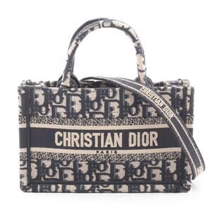Christian Dior Dior BOOK TOTE Mini Oblique 2-Way Tote Bag/Handbag, Canvas, Wo...